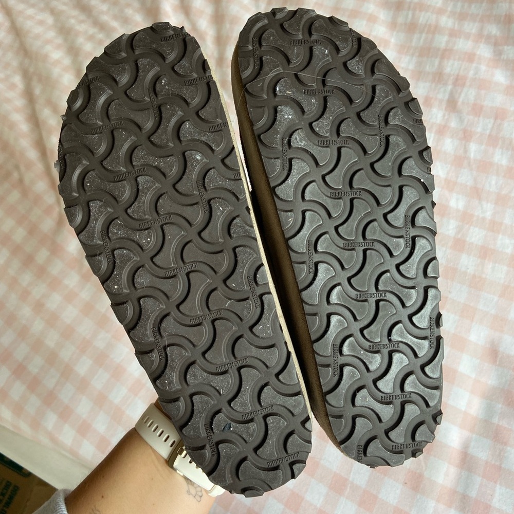 Birkenstock Naples Wrapped Bold Grip Clogs Taupe 38 - Picture 14 of 14
